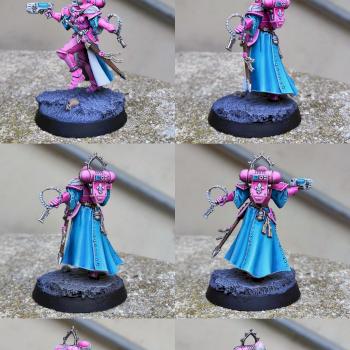 Trans pride color scheme Sister of Battle (Palatine) by CerberusXt