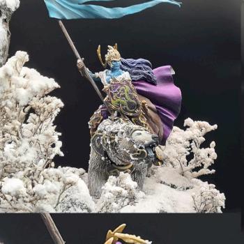 Veluthil - Ice Elf Standardbearer by Kadarian