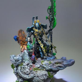 Necron with custom base by Taurunumac