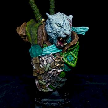 White Panther Bust. Witchsong Miniatures by muwei