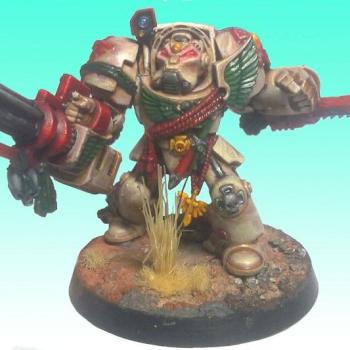 Deathwing Terminator with chainfist and Assault Cannon by Noxred