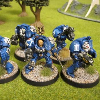 Ultramarines Terminator Squad by RavensNestPainting