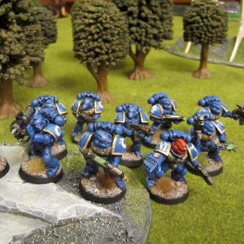 Ultramarines Tactical Squad by RavensNestPainting