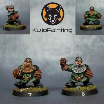 Blood Bowl Dwarf Runners by KujoPainting