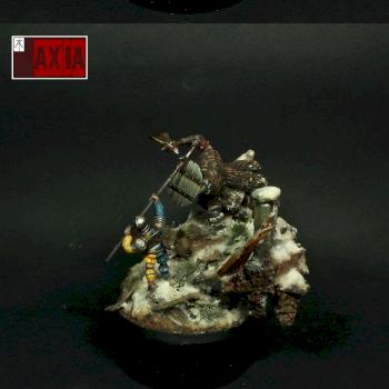 Empire soldier vs orc duel by axia