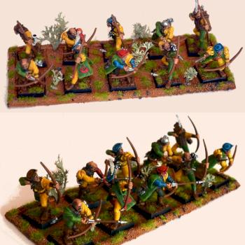 Empire Archers on skirmish movement tray by shagai