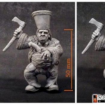 Ogre highlander chieftain in resin by Rothand Studio