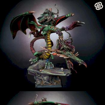 Wood Elf Dragon with Sisters of Twilight by Szczurak