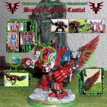 Lazarus Castiel, Venerable Furioso Librarian Dreadnought. by Hell