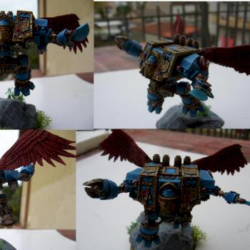 Blood Angels librarian dreadnought by Tanderas74