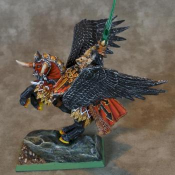 Archaon on mount with wings by Menelker