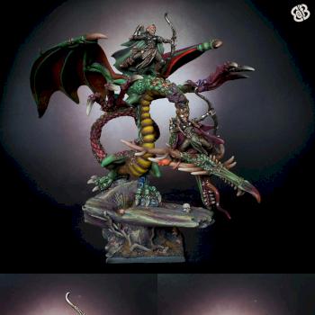 Wood Elf Dragon with Sisters of Twilight- other views by Szczurak