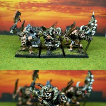 Warhammer MPG Painted Warriors of Chaos Ogres by miss painting