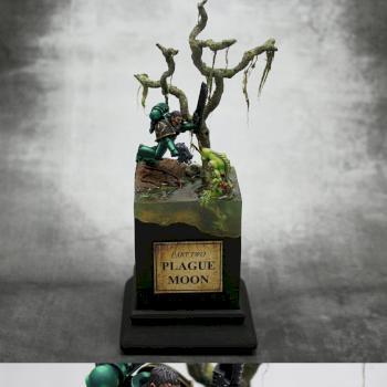 Plague Moon: Sons of Horus Space Marine versus Nurgle Plaguebearer by evilsunzacademy