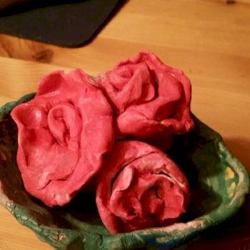 Bowl of roses by LouiseTSL
