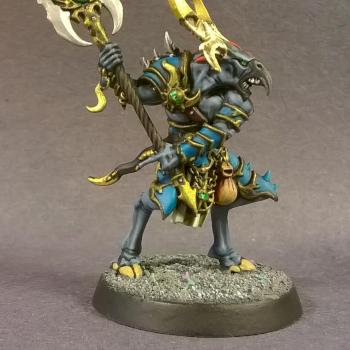 Warhammer Quest Painted AOS Tzaangor with Great Axe by mikecarrero
