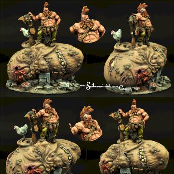Dwarf 54mm total height with base 120mm by Scibor
