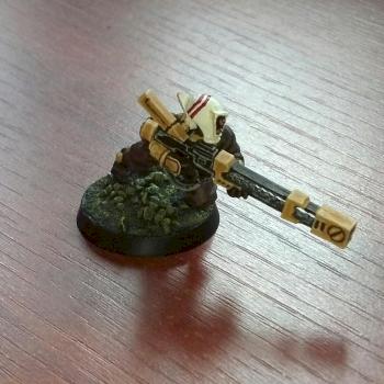 Tau Pathfinder with rail rifle by Vendetta69