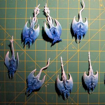 Screamers of Tzeentch - WIP (1st stage - airbrush) by MinionStudio