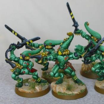 Eldar Striking Scorpion Squad by nels0nmac