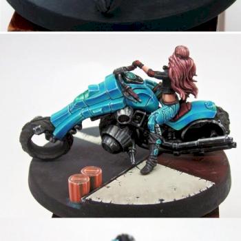 Penthesilea bootleg biker chick by blobofpaint