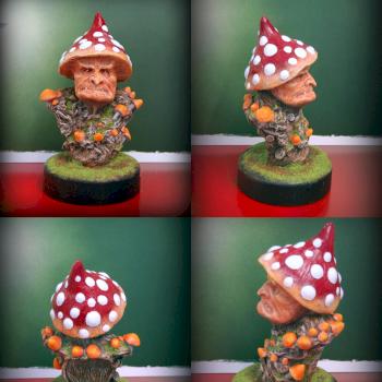 Grumpy old Mushroom Man Bust by Giorgos Tsougkouzidis by nickshobby