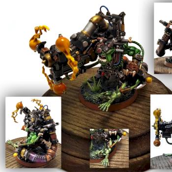 Ork Big Mek with Shokk Attack Gun by anustart
