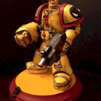 Large Scale Imperial Fist Space Marine by Exterminatus