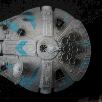 Star Wars X-wing Miniatures Millennium Falcon - Modified YT-1300 Custom Repaint by Dahlvash