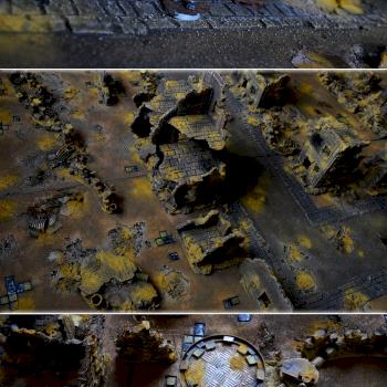 DETAILS+ DESERT TOWN MODULAR 72x48 GAMEBOARD wip scenery terrain by studiolevel