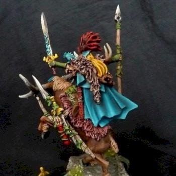 Wood Elf Lord on Great Stag by Galharen