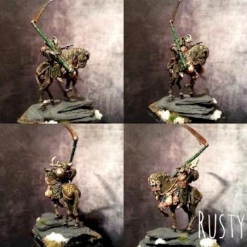 Chaos Warrior - Nurgle Lord on Daemonic Mount by vbt