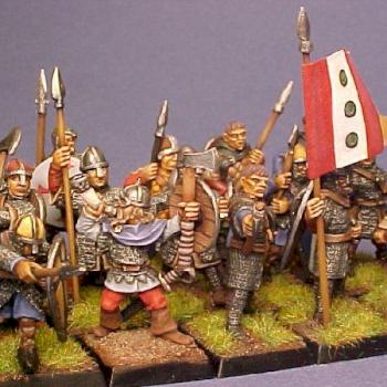 Feudal infantry by Rene le Bon