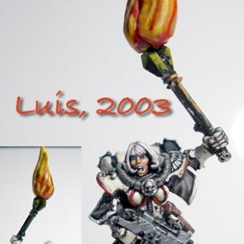 Sister Dialogus with Brazier of Holy Flame by Luis