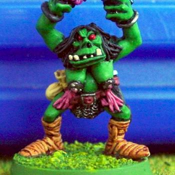 Blood Bowl Orc Cheerleader by anges