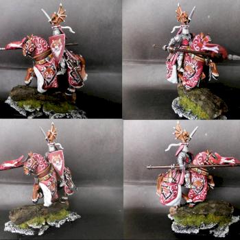 Warhammer Bretonnian Champion Knight of Timber Wolf by tinman755