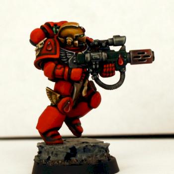 Blood Angel Veteran w/Melta by FatboyTheHungry