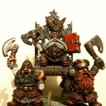 Dwaf High King Thorgrim Grudgebearer on the Throne of Power 2 by dragonyim