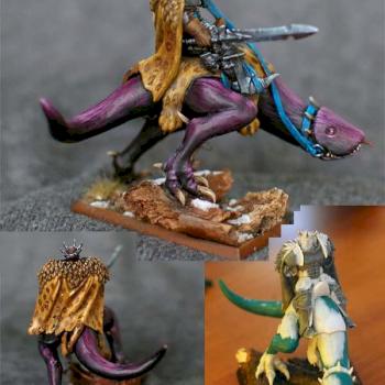 Black Lord of Chaos on Steed of Slaanesh (conversion/scratchbuild) by 4K_