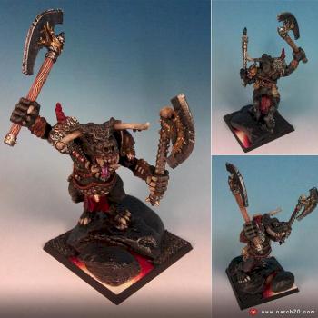 GW Minotaur Lord on Lava Base by natch20.com