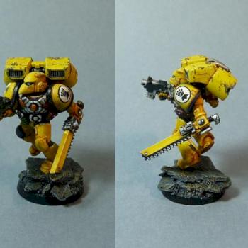 Imperial Fists Assault Squadron Space Marine by PoneyBoy