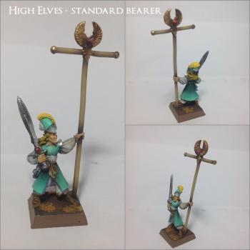 High Elves standard bearer by Joi