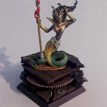 Xanesha atop the Shadow Clock by artless_knave