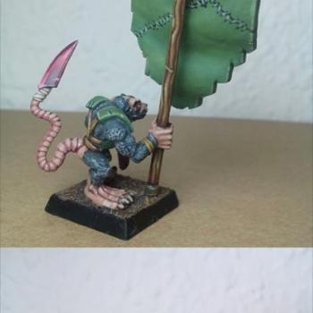 Skaven OOP Clanrat Standard Bearer by Treveron