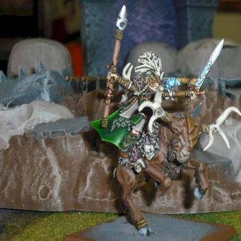Wood Elf Hero on Stag by marineslayer