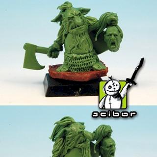 28mm Goblin greenstuff sculpture by Scibor