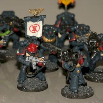 Warhammer 40k Crimson Fists Devestator Squad by LankyOgreBaggyPants