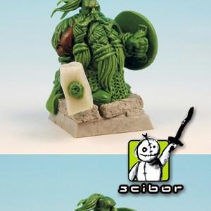 Dwarf Lord greenstuff sculpture by Scibor