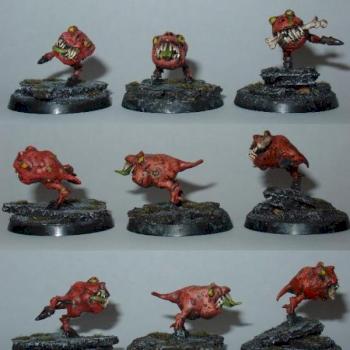 3 Squig's Green stuff job by Drybrushlord