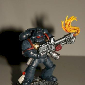 Warhammer 40k Crimson Fists Flamer by LankyOgreBaggyPants